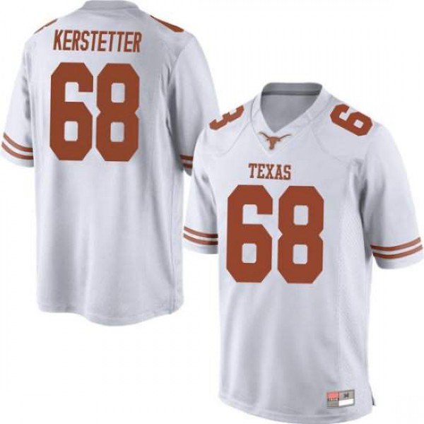 Mens University of Texas #68 Derek Kerstetter Game Embroidery Jersey White